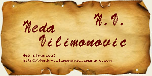 Neda Vilimonović vizit kartica